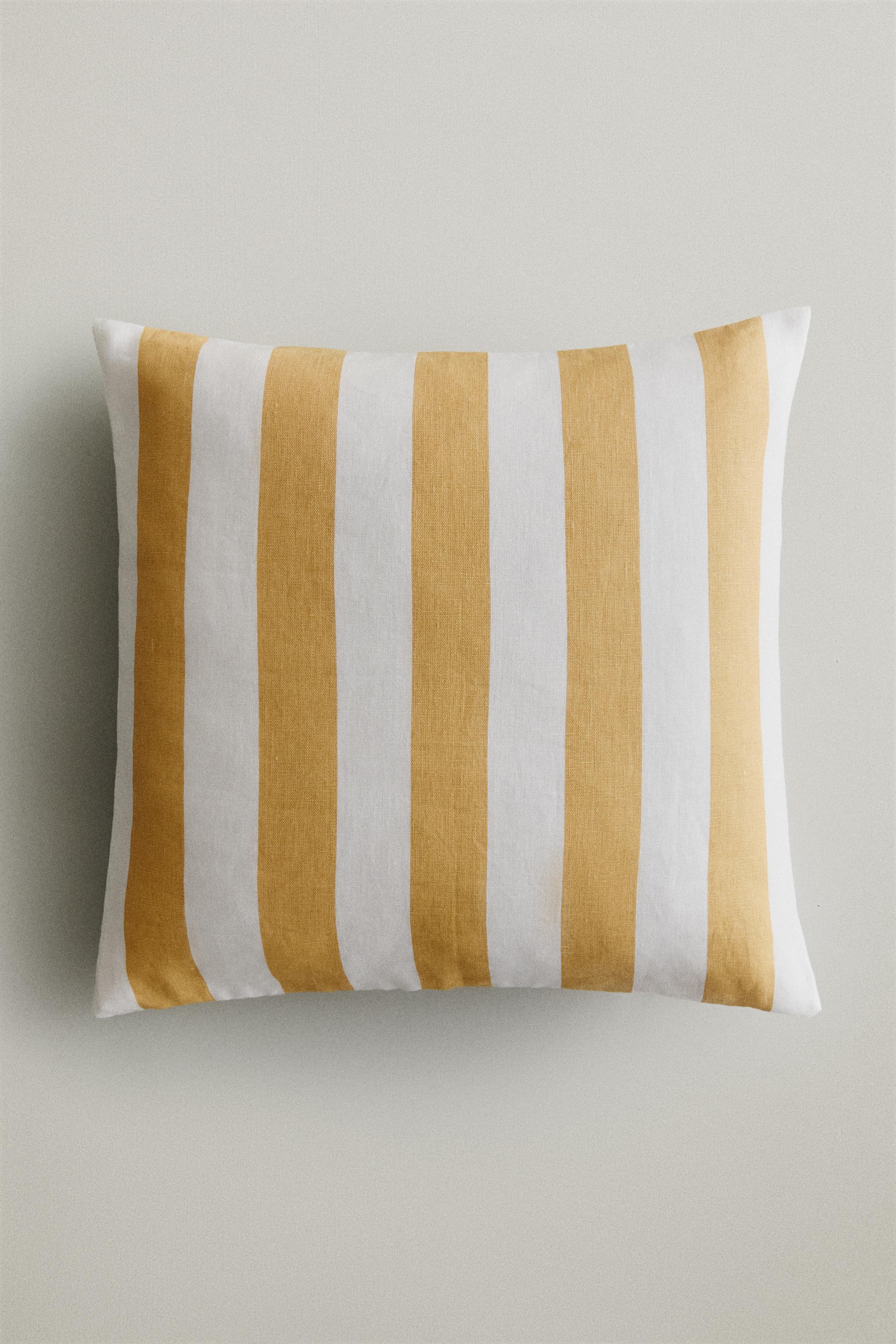 HOUSSE DE COUSSIN RAYURES LIN